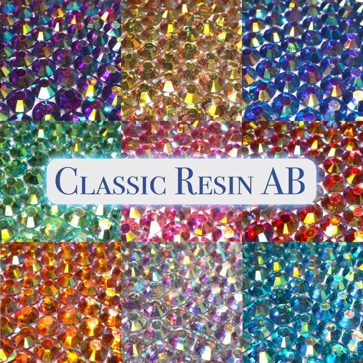 Ab Rhinestones Classic AB Resin Rhinestones – Iridescent Sparkle for Tumblers & Crafts ...