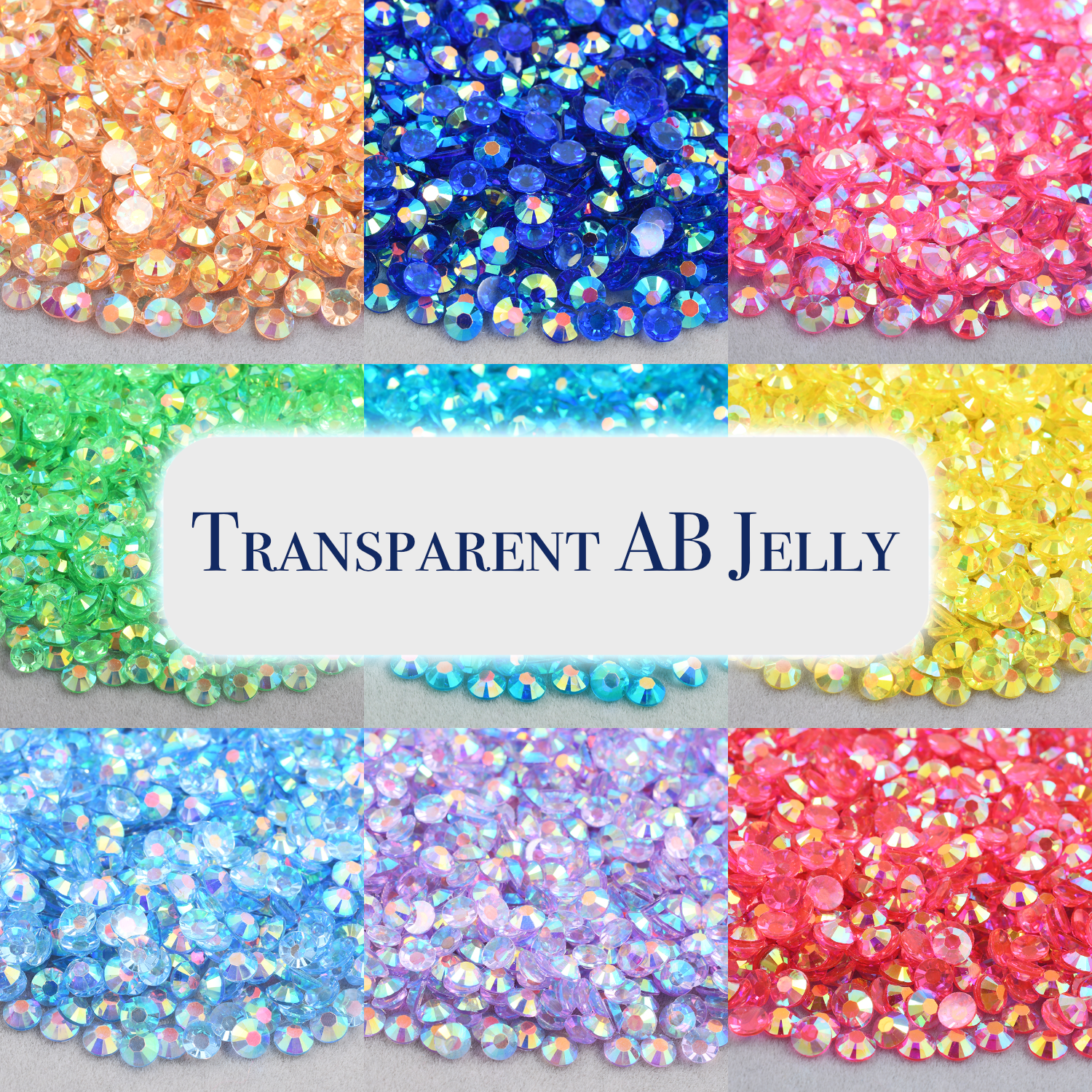 Transparent AB Jelly Resin Rhinestones