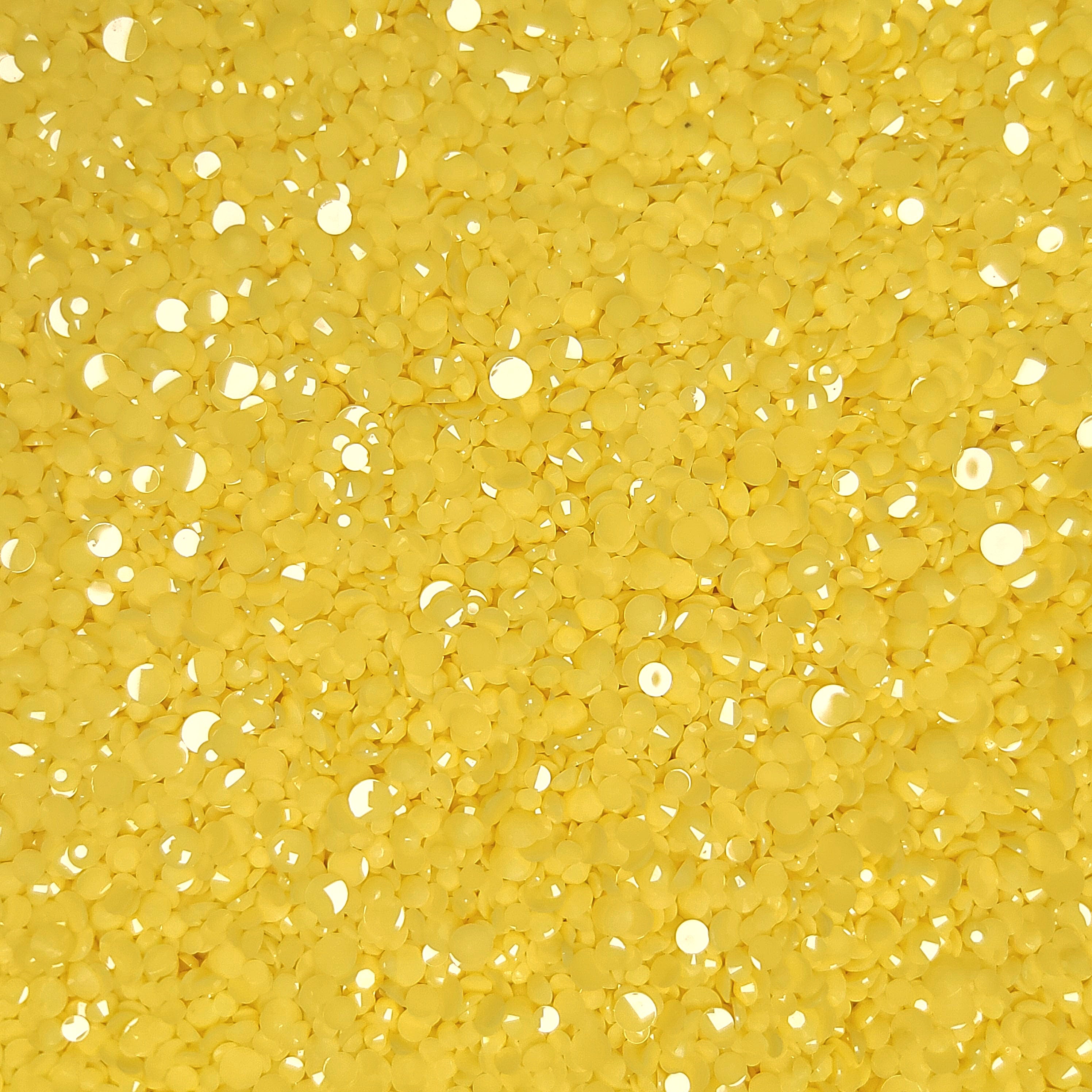 Chalk Yellow Resin Rhinestones