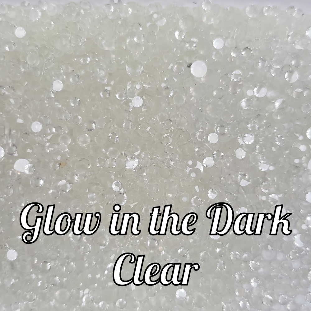 Glow in the Dark Resin Rhinestone Scoops