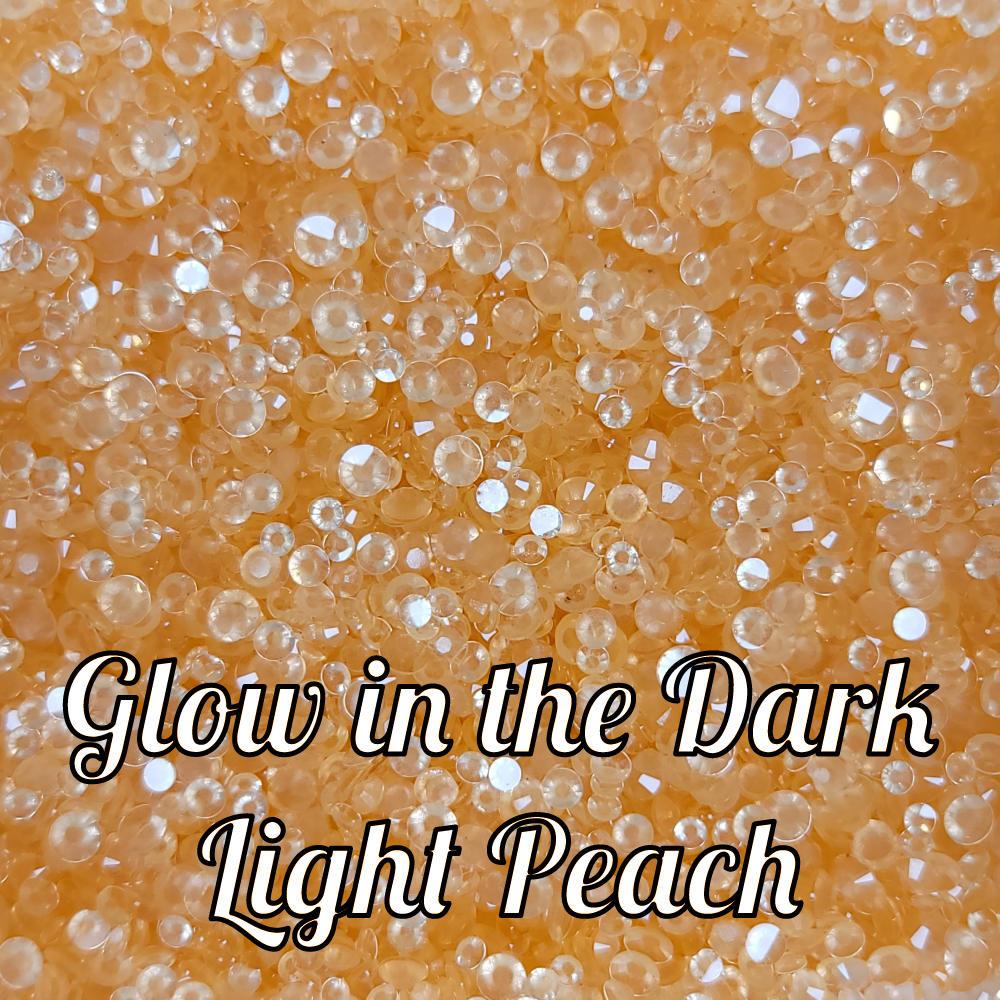 Glow in the Dark Resin Rhinestone Scoops