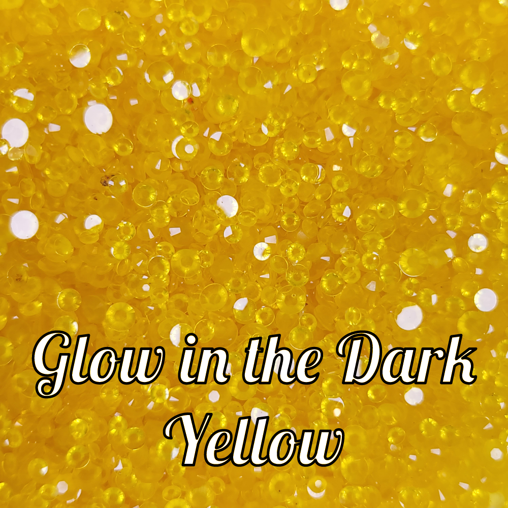 Glow in the Dark Resin Rhinestone Scoops