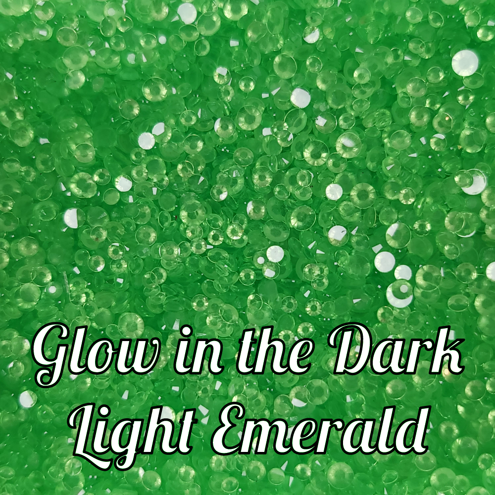 Glow in the Dark Resin Rhinestone Scoops