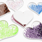 Rhinestone Sorting Tray with Lid | Heart-Shaped | Size-Specific 2mm, 3mm, 4mm, 5mm, 6mm