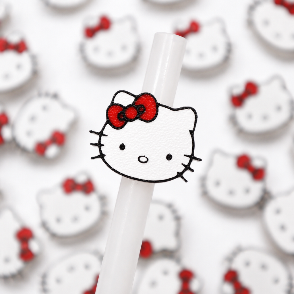 Hola Kitty Straw Topper – Fits Up to 10mm Straws & Pencils