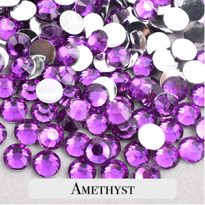 Classic Amethyst Resin Rhinestones – Sizes 2mm, 3mm, 4mm & 5mm – Flatback Craft Crystals – Ideal for Tumblers & DIY