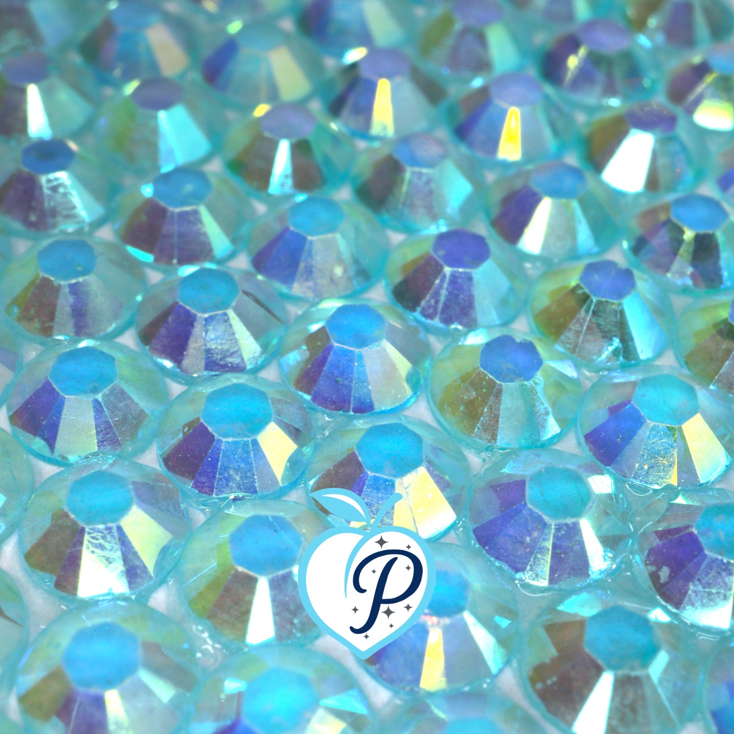 Clear Jelly Aqua AB Resin Rhinestones – Sizes 2mm, 3mm, 4mm & 5mm – Flatback Craft Crystals – Ideal for Tumblers & DIY