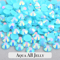 Jelly Aqua AB Resin Rhinestones – Sizes 2mm, 3mm, 4mm & 5mm – Flatback Craft Crystals – Ideal for Tumblers & DIY