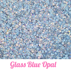 Opal Glass Rhinestone Scoops