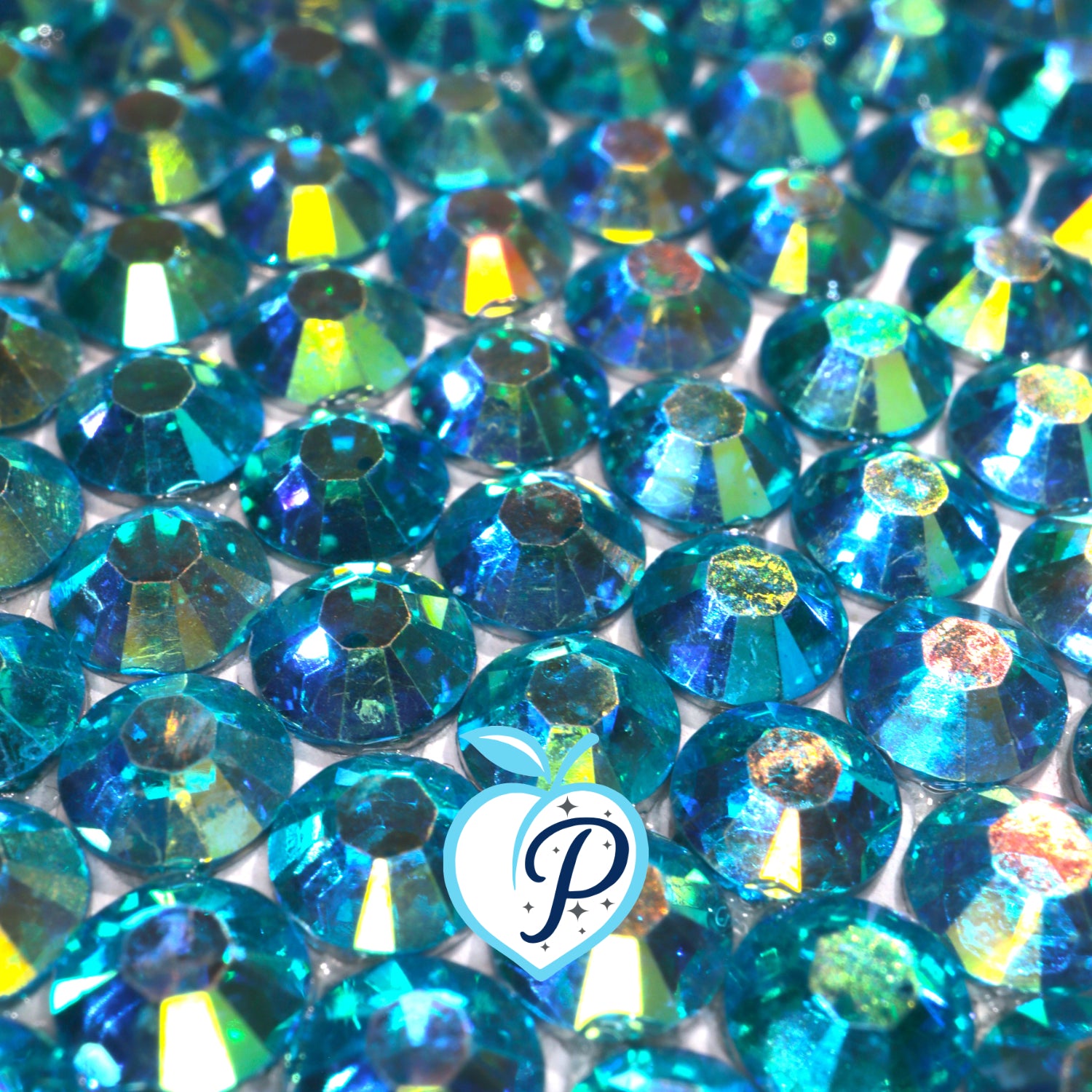 Classic Blue Zircon AB Resin Rhinestones – Sizes 2mm, 3mm, 4mm & 5mm – Flatback Craft Crystals – Ideal for Tumblers & DIY