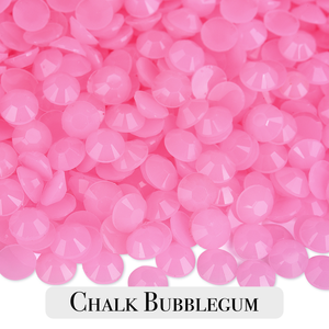 Opaque Chalk Bubblegum Resin Rhinestones – Sizes 3mm, 4mm & 5mm – Flatback Craft Crystals – Ideal for Tumblers & DIY