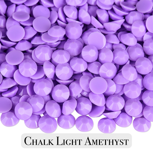 Opaque Chalk Light Amethyst Resin Rhinestones – Sizes 3mm, 4mm & 5mm – Flatback Craft Crystals – Ideal for Tumblers & DIY