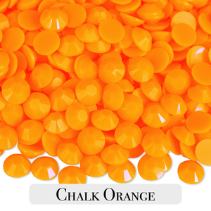 Opaque Chalk Orange Resin Rhinestones – Sizes 3mm, 4mm & 5mm – Flatback Craft Crystals – Ideal for Tumblers & DIY