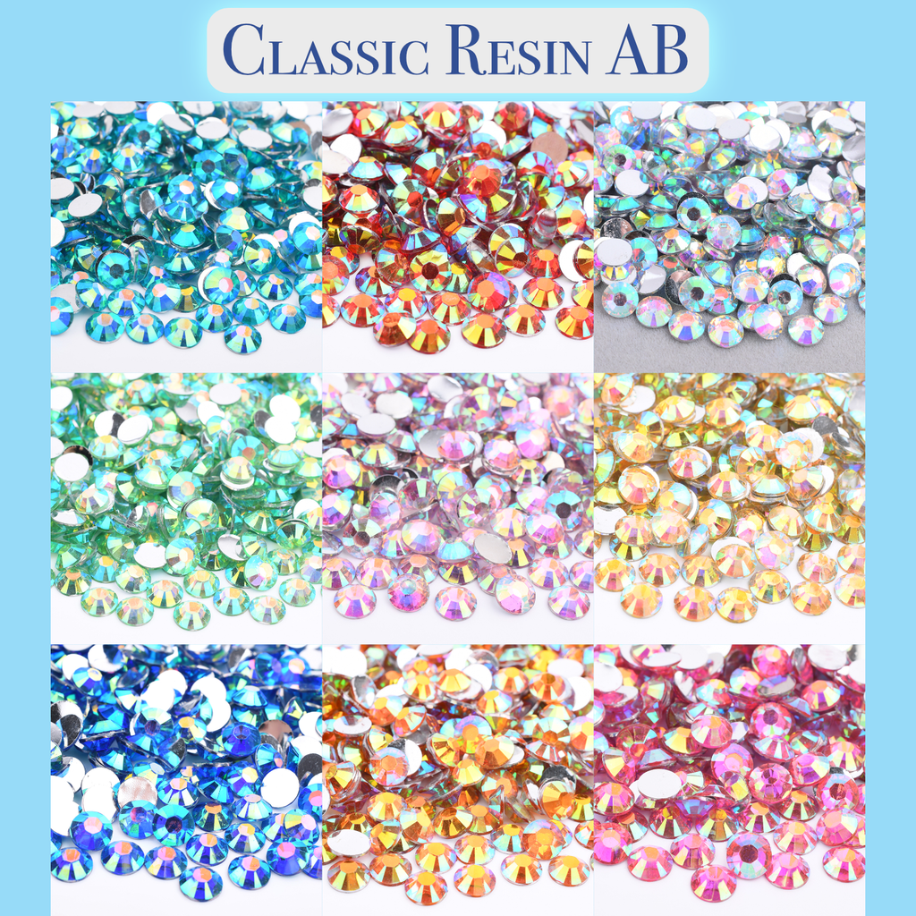 Mix Size Silverback AB Resin Rhinestones