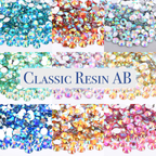 Mix Size Silverback AB Resin Rhinestones
