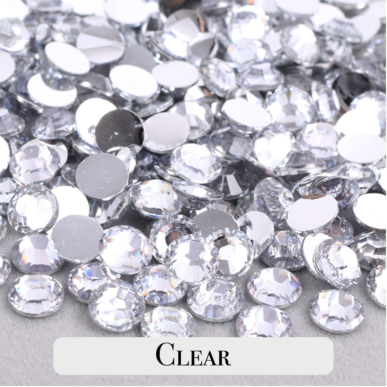 Mix Size Silverback Classic Resin Rhinestones