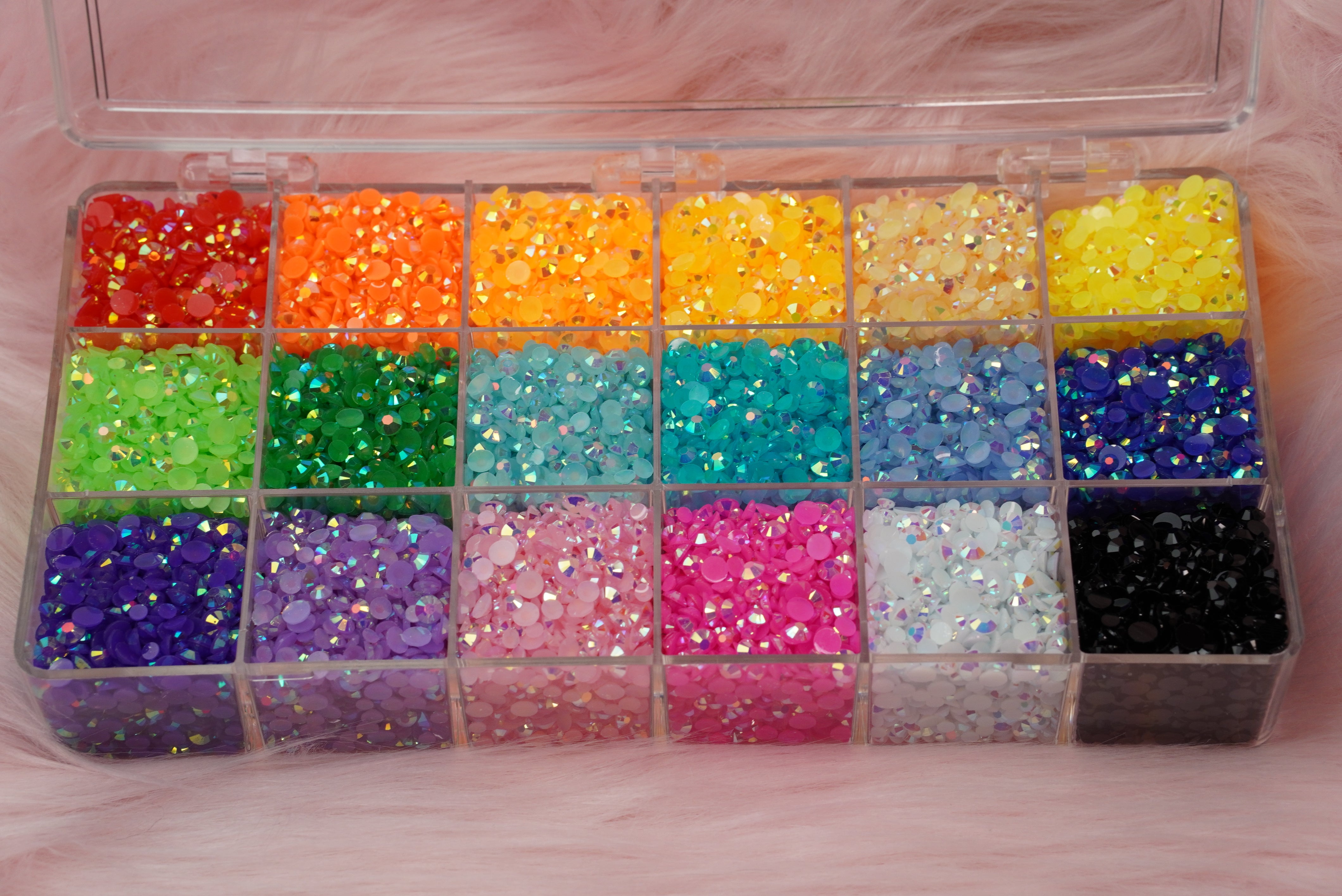 18 Colors Resin Box of Scoops