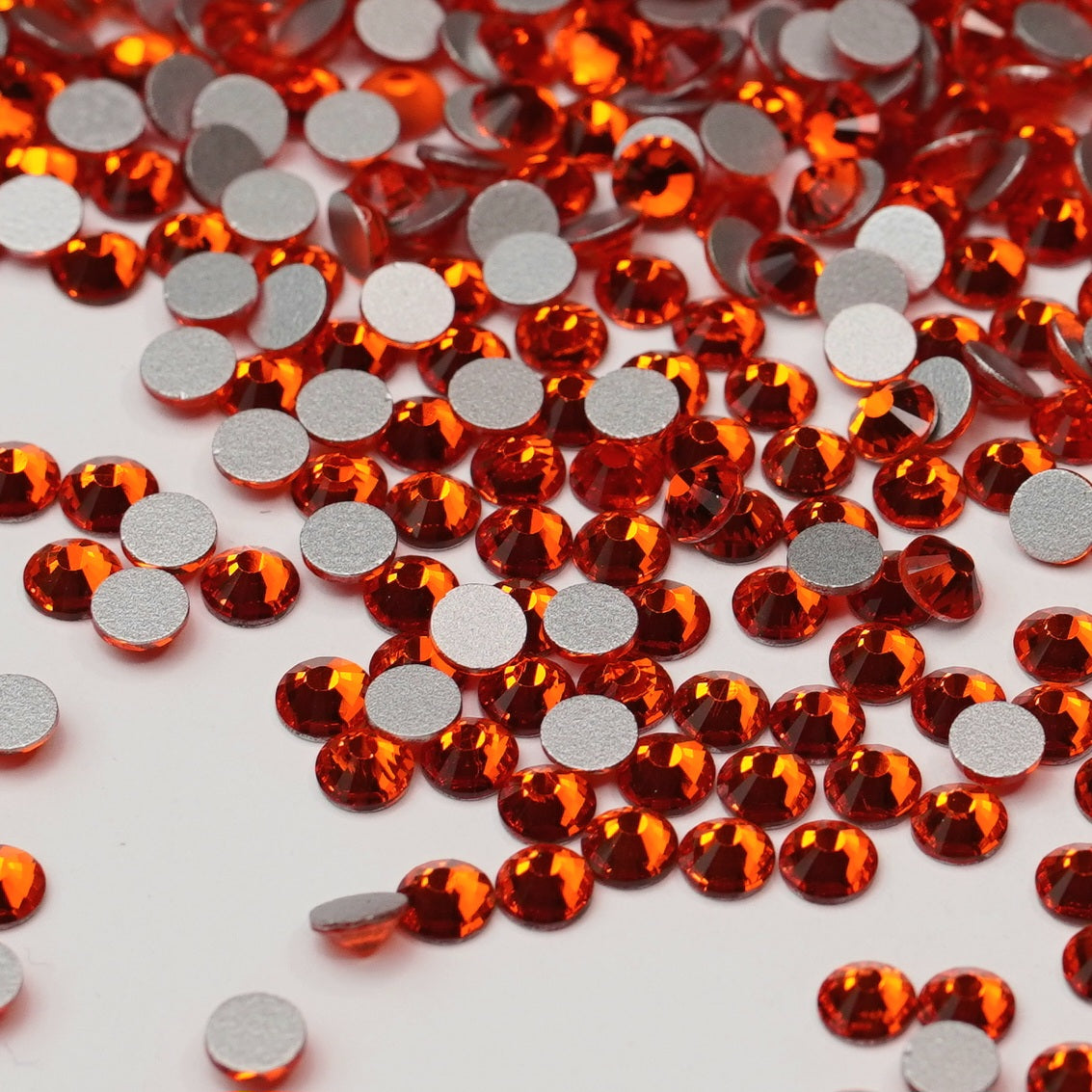 Hyacinth Orange Glass Rhinestones