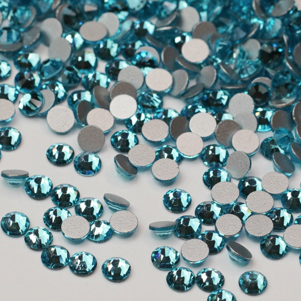 Aquamarine Blue Glass Rhinestones