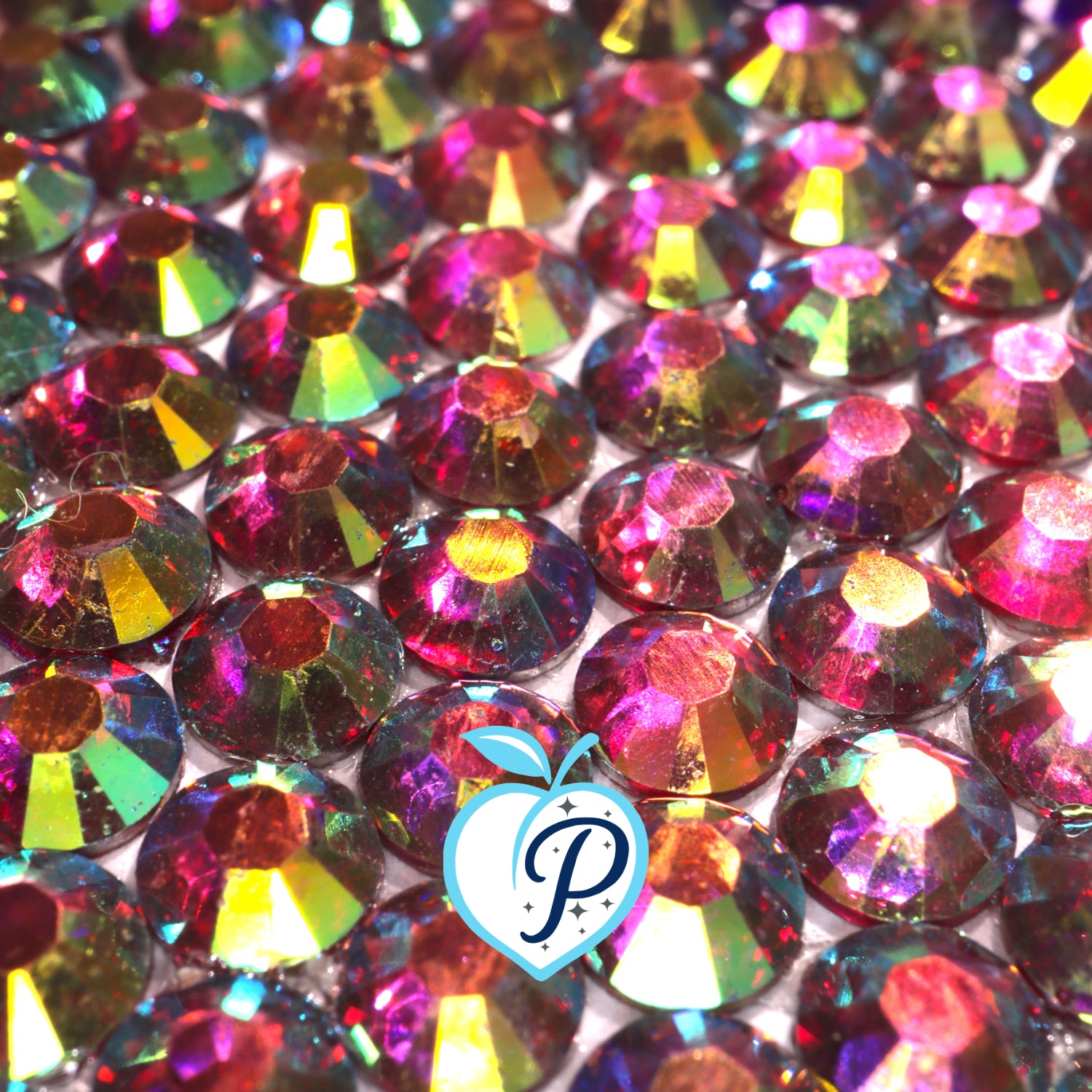 Classic Dark Rose AB Resin Rhinestones – Sizes 2mm, 3mm, 4mm & 5mm – Flatback Craft Crystals – Ideal for Tumblers & DIY