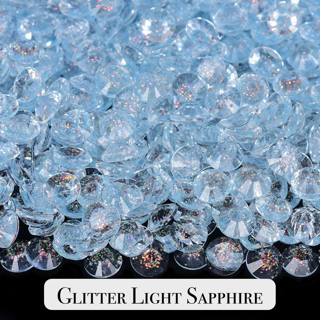 Glitter Rhinestone Scoops for DIY – Mix of 3mm, 4mm & 5mm