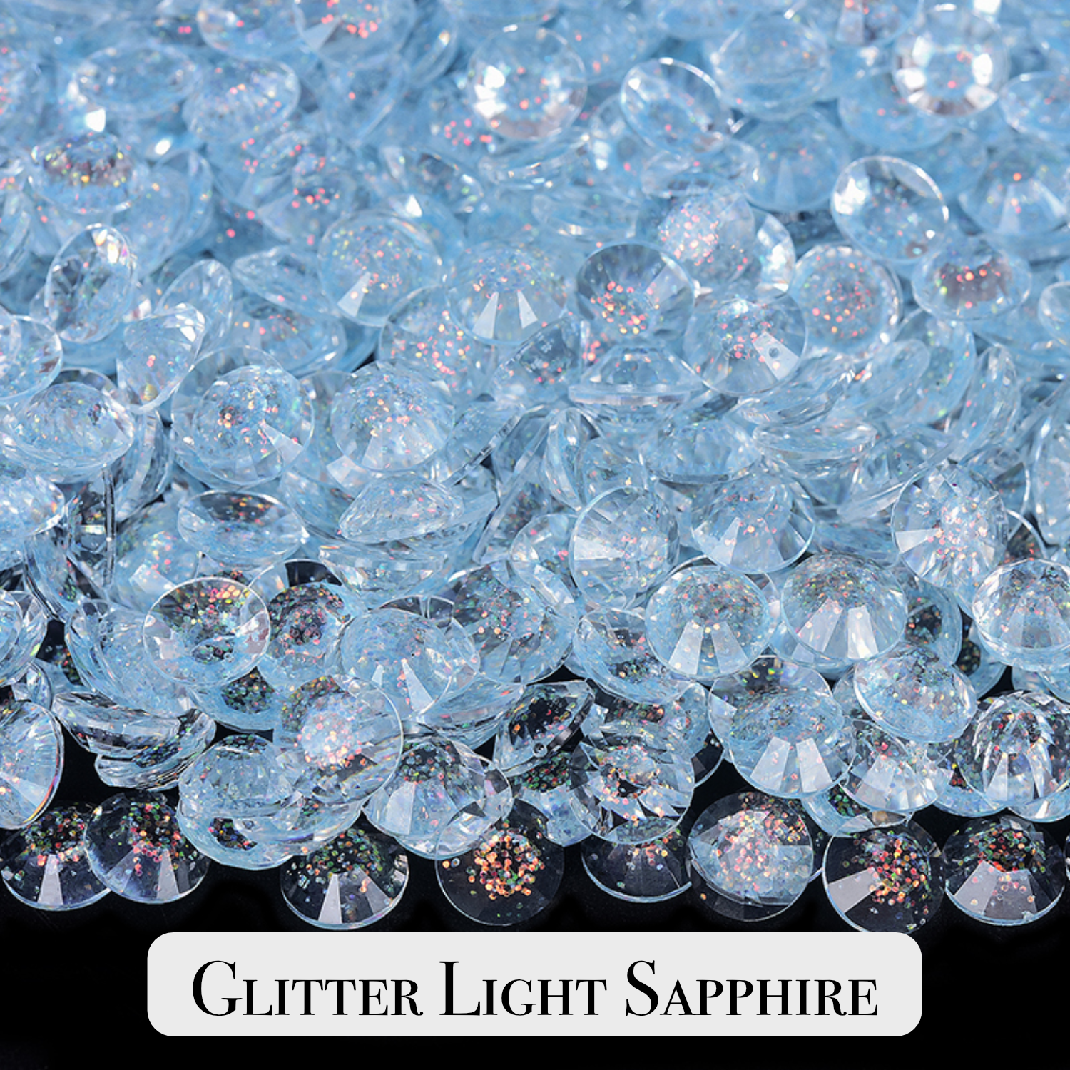 Glitter Rhinestone Scoops for DIY – Mix of 3mm, 4mm & 5mm