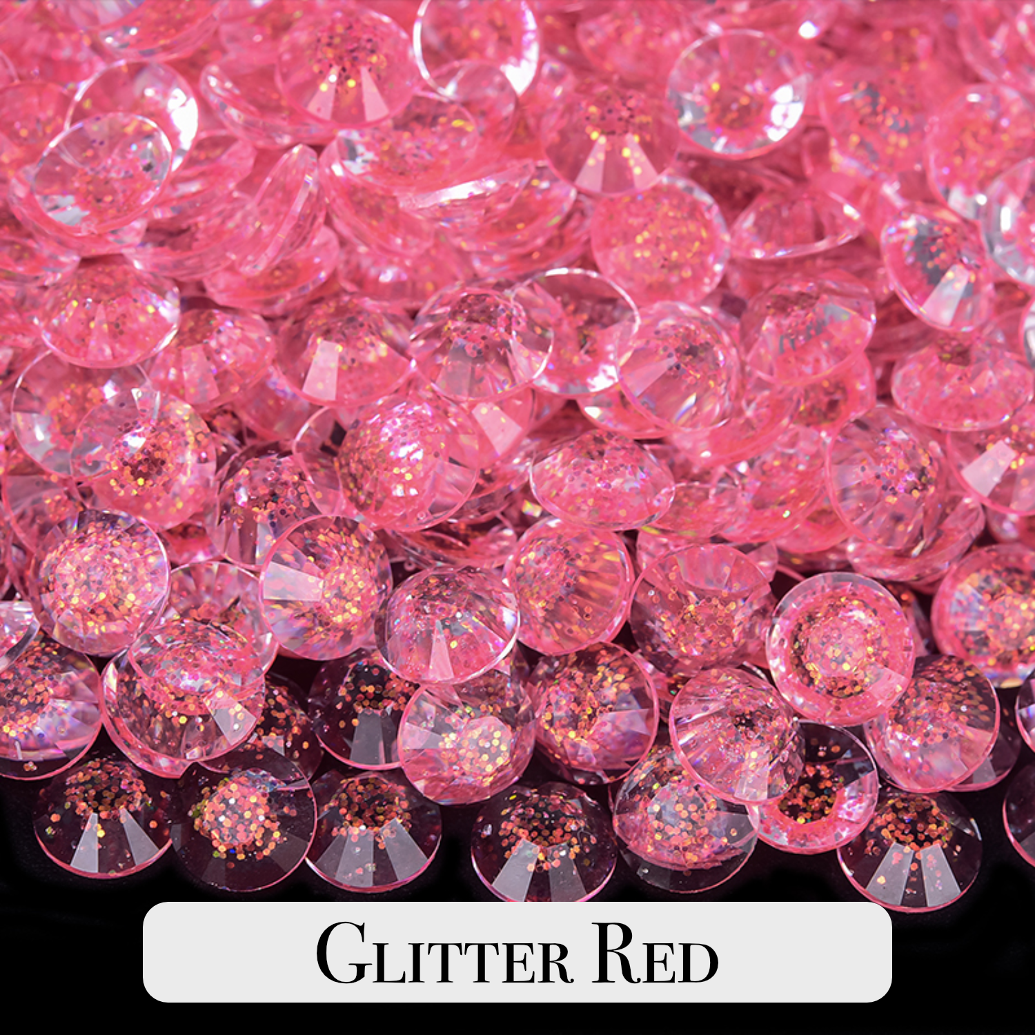 Glitter Rhinestone Scoops for DIY – Mix of 3mm, 4mm & 5mm