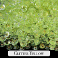 Glitter Yellow Resin Rhinestones – Sizes 3mm, 4mm & 5mm – Flatback Craft Crystals – Ideal for Tumblers & DIY