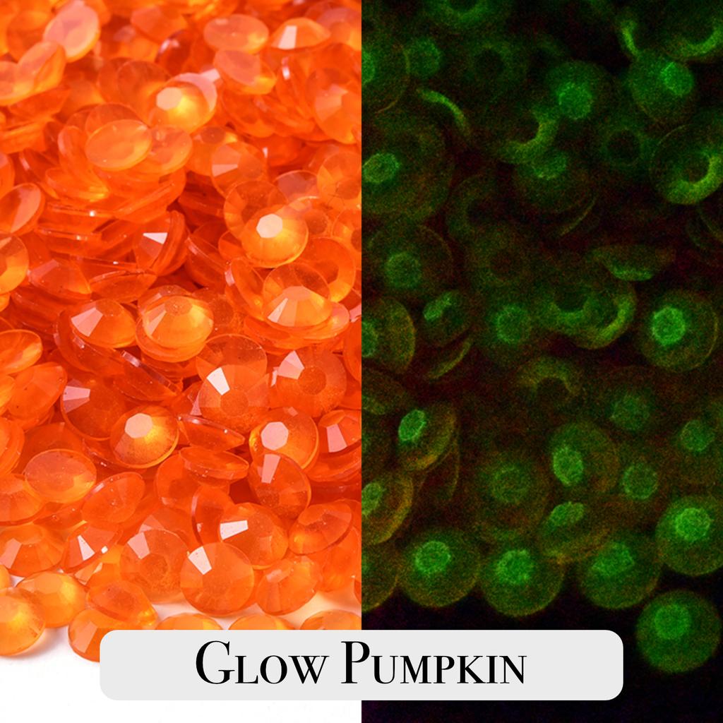 Mix Size Glow in the Dark Resin Rhinestones