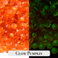 Glow in the dark Pumpkin Resin Rhinestones – Sizes 3mm, 4mm & 5mm – Flatback Craft Crystals – Ideal for Tumblers & DIY