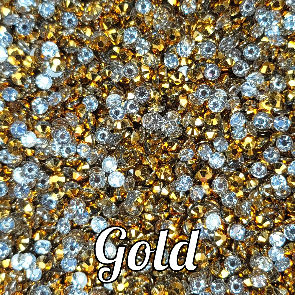 Gold Resin Rhinestones