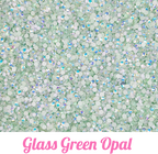 Opal Glass Rhinestone Scoops