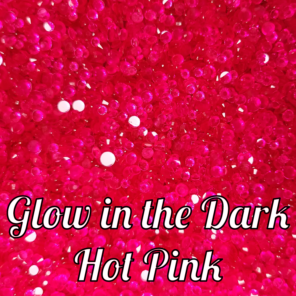 Glow in the Dark Resin Rhinestone Scoops