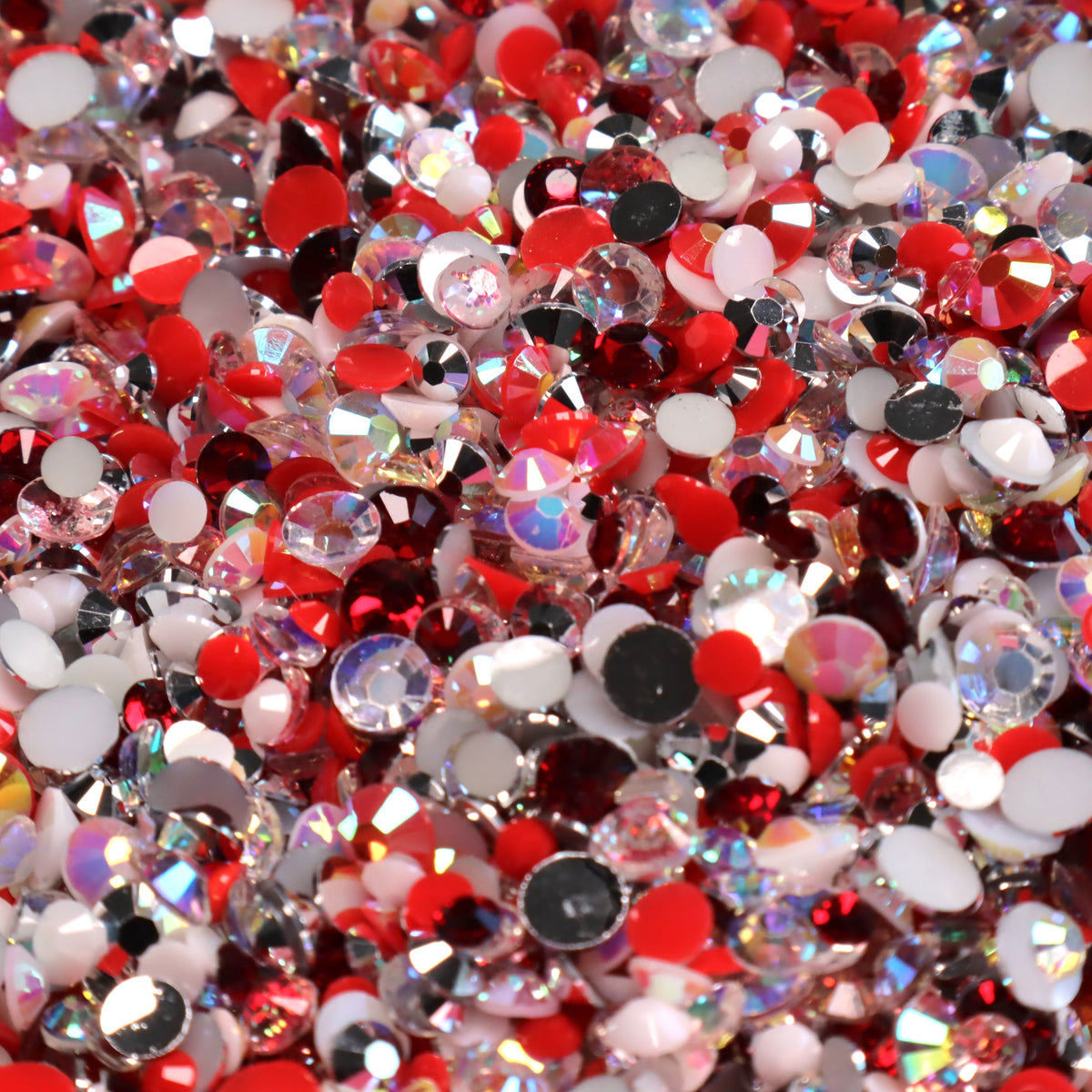 Ice Ice Ruby Christmas Rhinestone Mix | Red White Holiday Craft ...