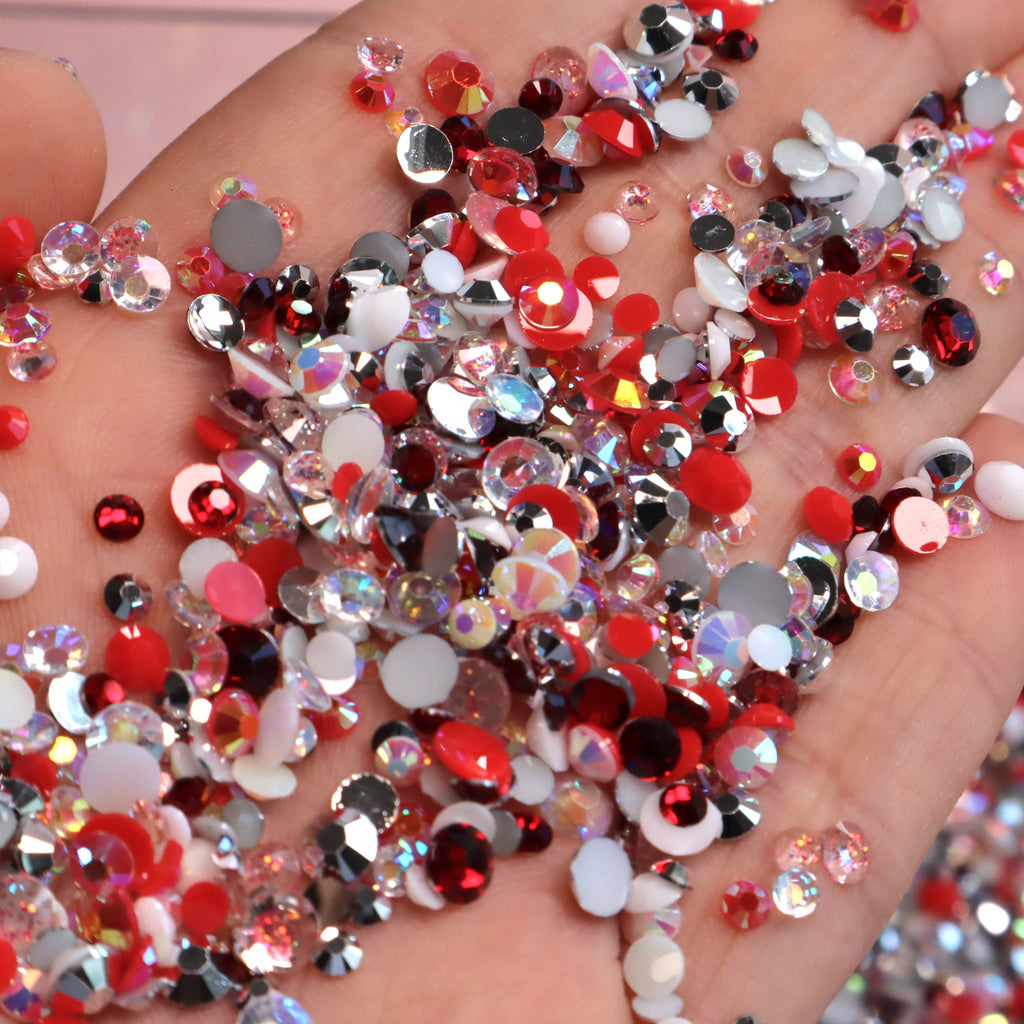 Ice Ice Ruby Rhinestone Mix