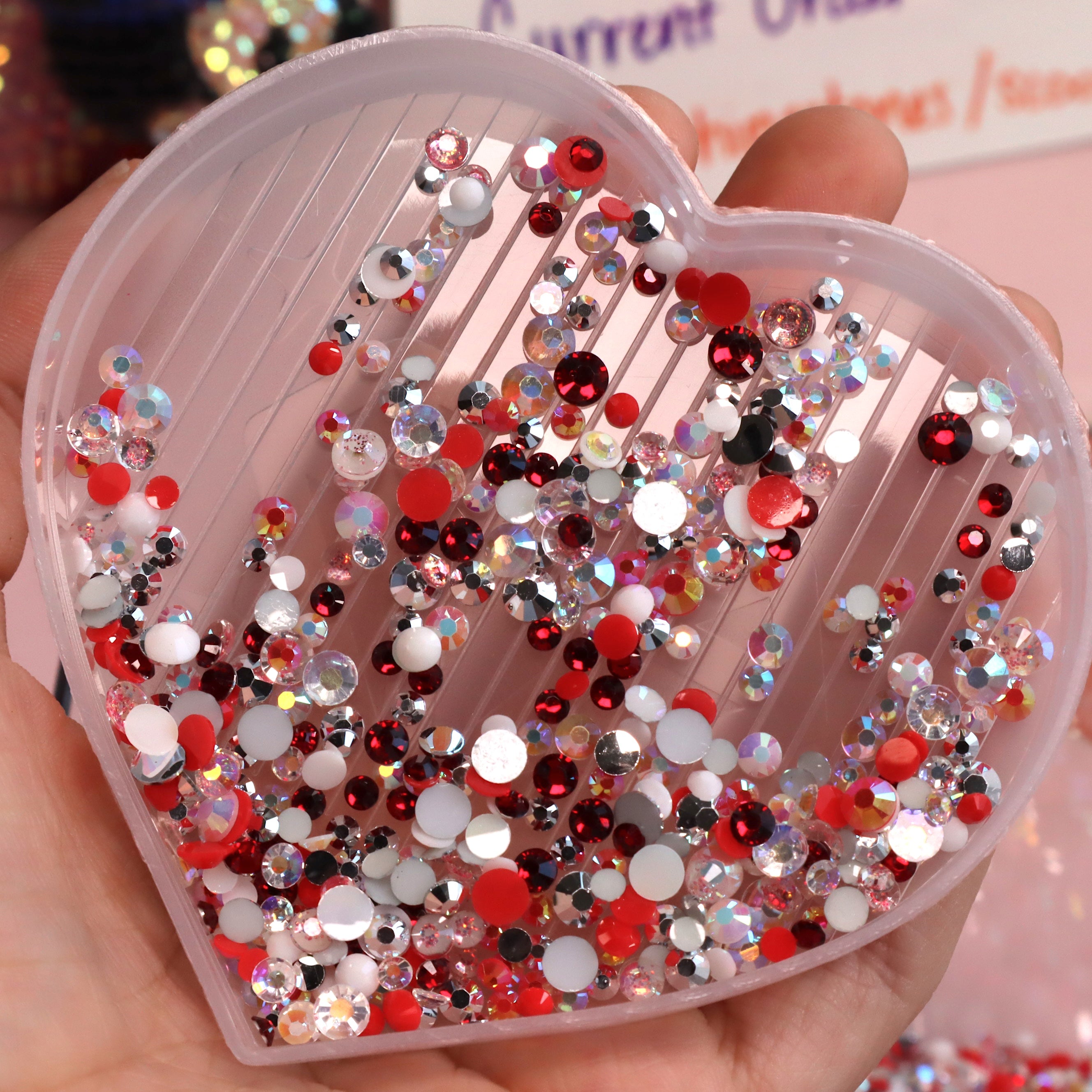 Ice Ice Ruby Rhinestone Mix