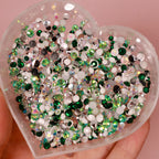 Frosted Evergreen Rhinestone Mix