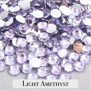 Classic Light Amethyst Resin Rhinestones – Sizes 2mm, 3mm, 4mm & 5mm – Flatback Craft Crystals – Ideal for Tumblers & DIY