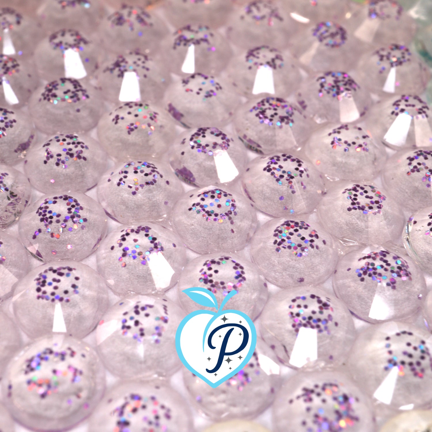 Glitter Amethyst Resin Rhinestones – Sizes 3mm, 4mm & 5mm – Flatback Craft Crystals – Ideal for Tumblers & DIY