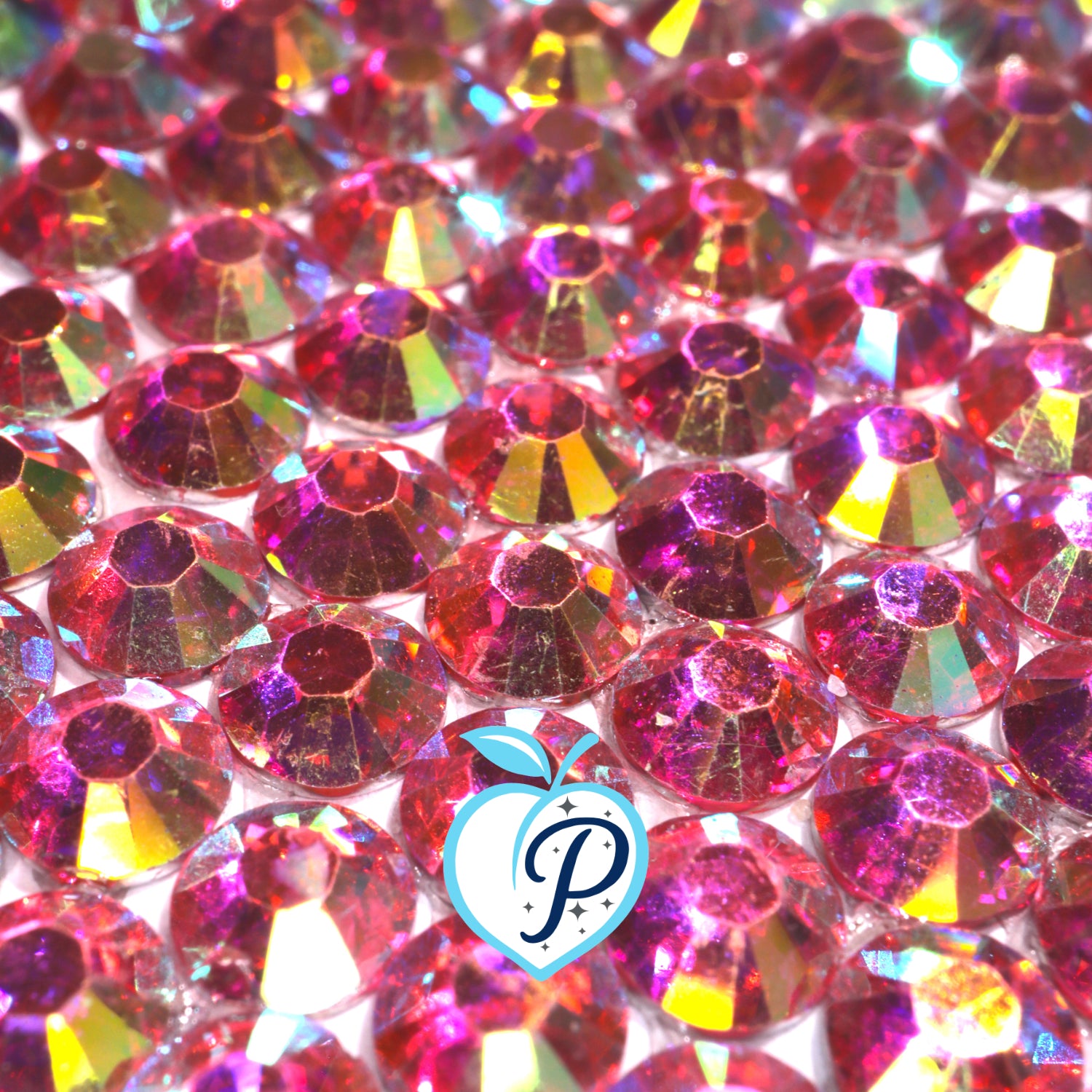 Classic Light Rose AB Resin Rhinestones – Sizes 2mm, 3mm, 4mm & 5mm – Flatback Craft Crystals – Ideal for Tumblers & DIY