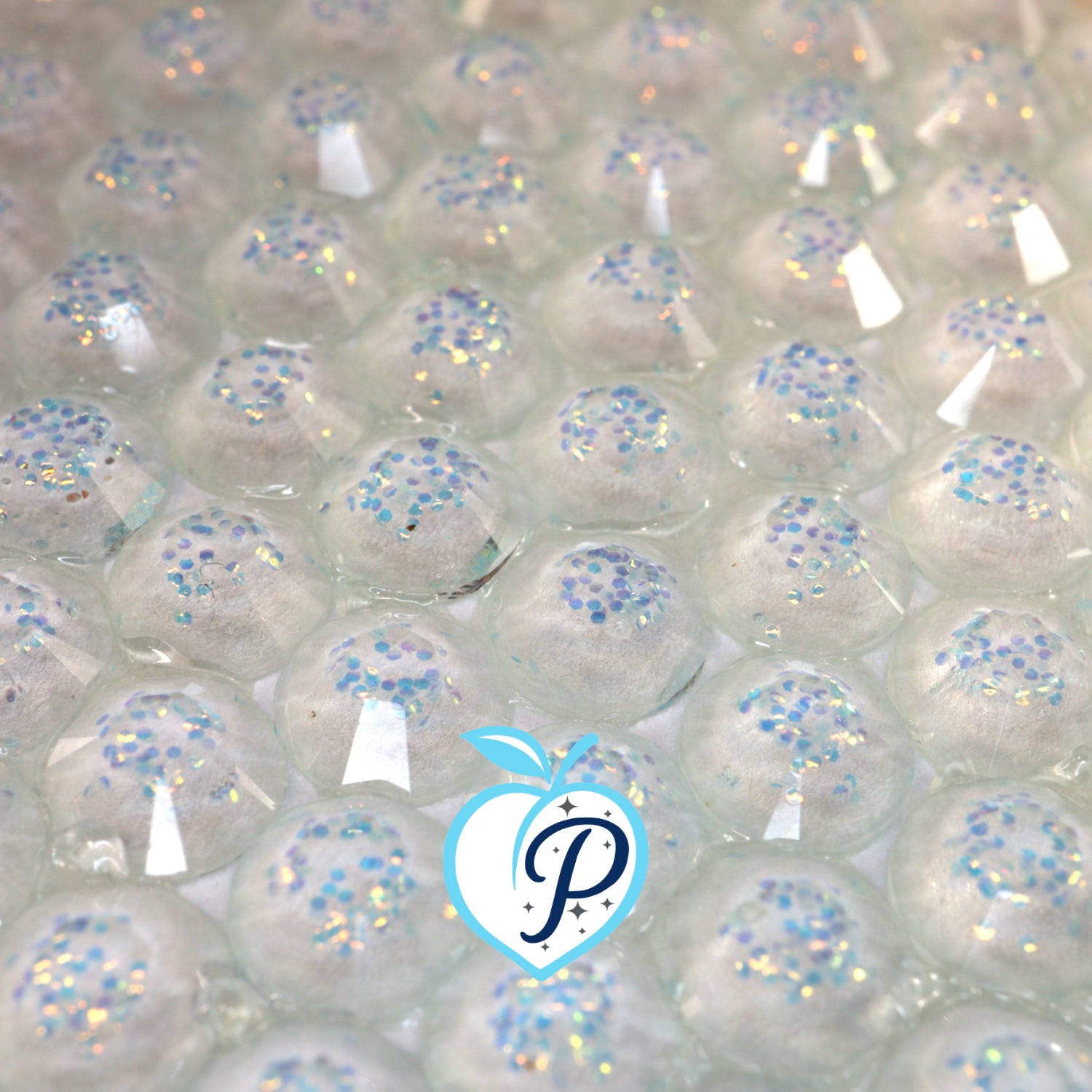 Glitter Light Sapphire Resin Rhinestones – Sizes 3mm, 4mm & 5mm – Flatback Craft Crystals – Ideal for Tumblers & DIY