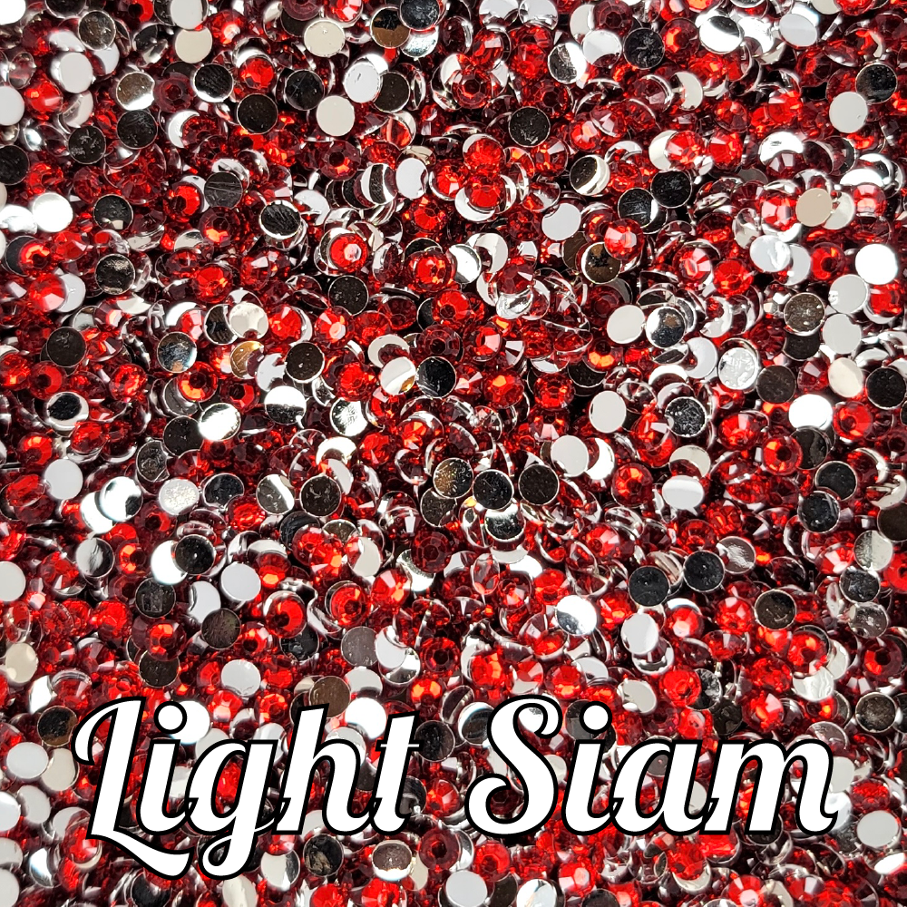 Light Siam Resin Rhinestones
