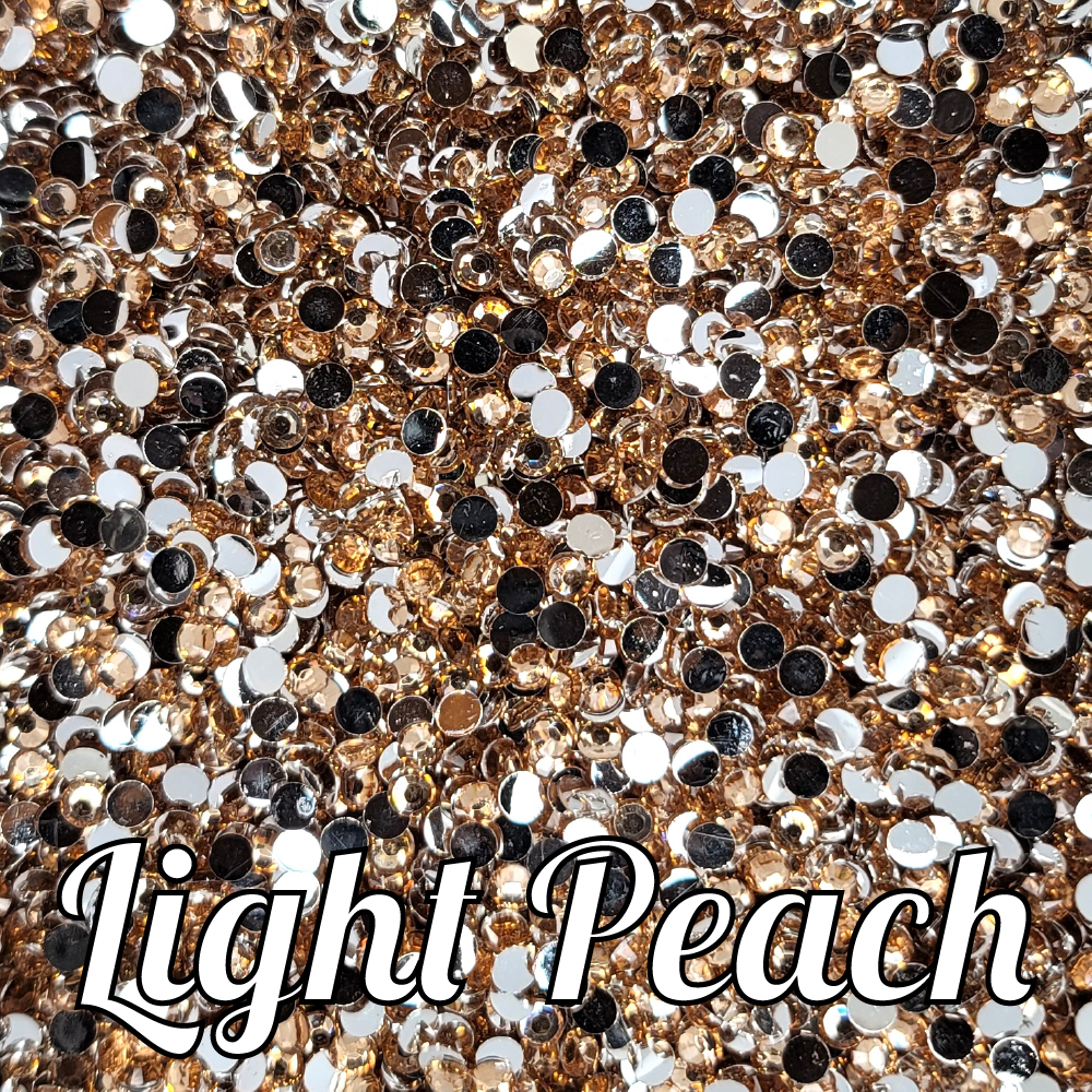 Light Peach Resin Rhinestones