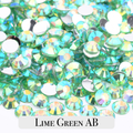 Classic Lime Green AB Resin Rhinestones – Sizes 2mm, 3mm, 4mm & 5mm – Flatback Craft Crystals – Ideal for Tumblers & DIY
