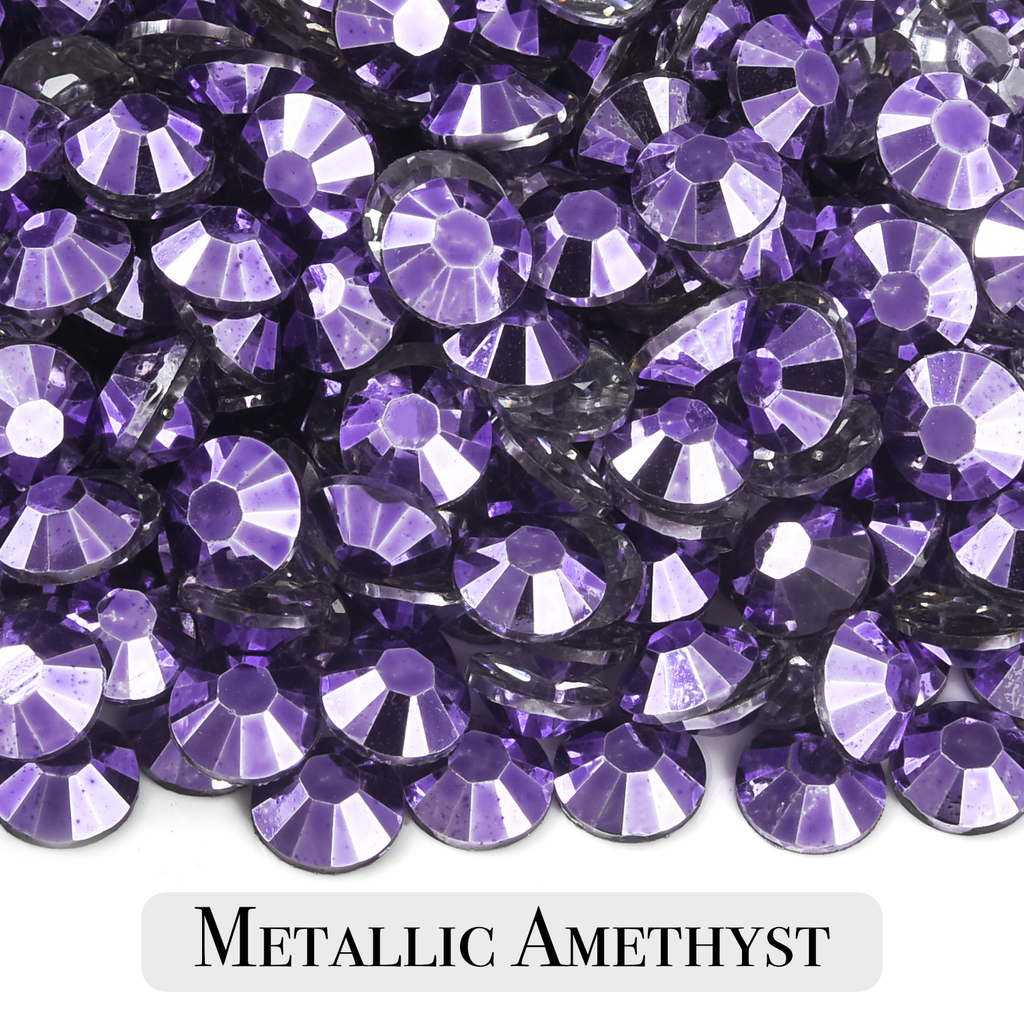 Metallic Resin Rhinestone Scoops