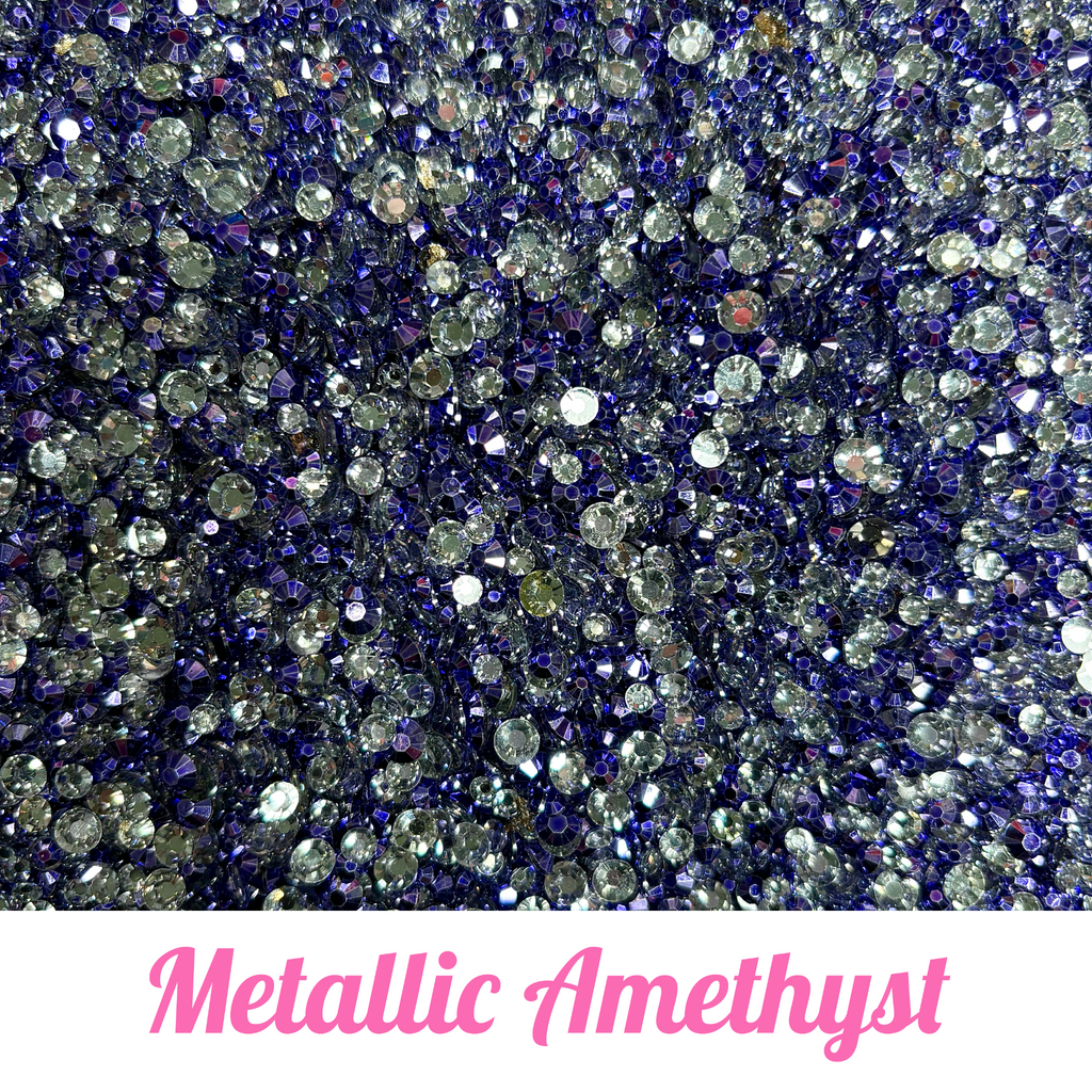 Metallic Resin Rhinestone Scoops