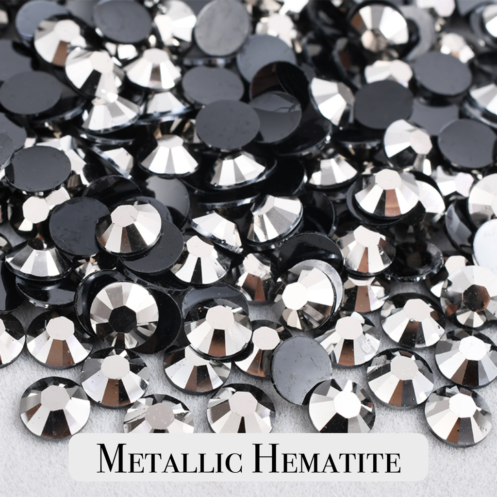 Metallic Resin Rhinestone Scoops