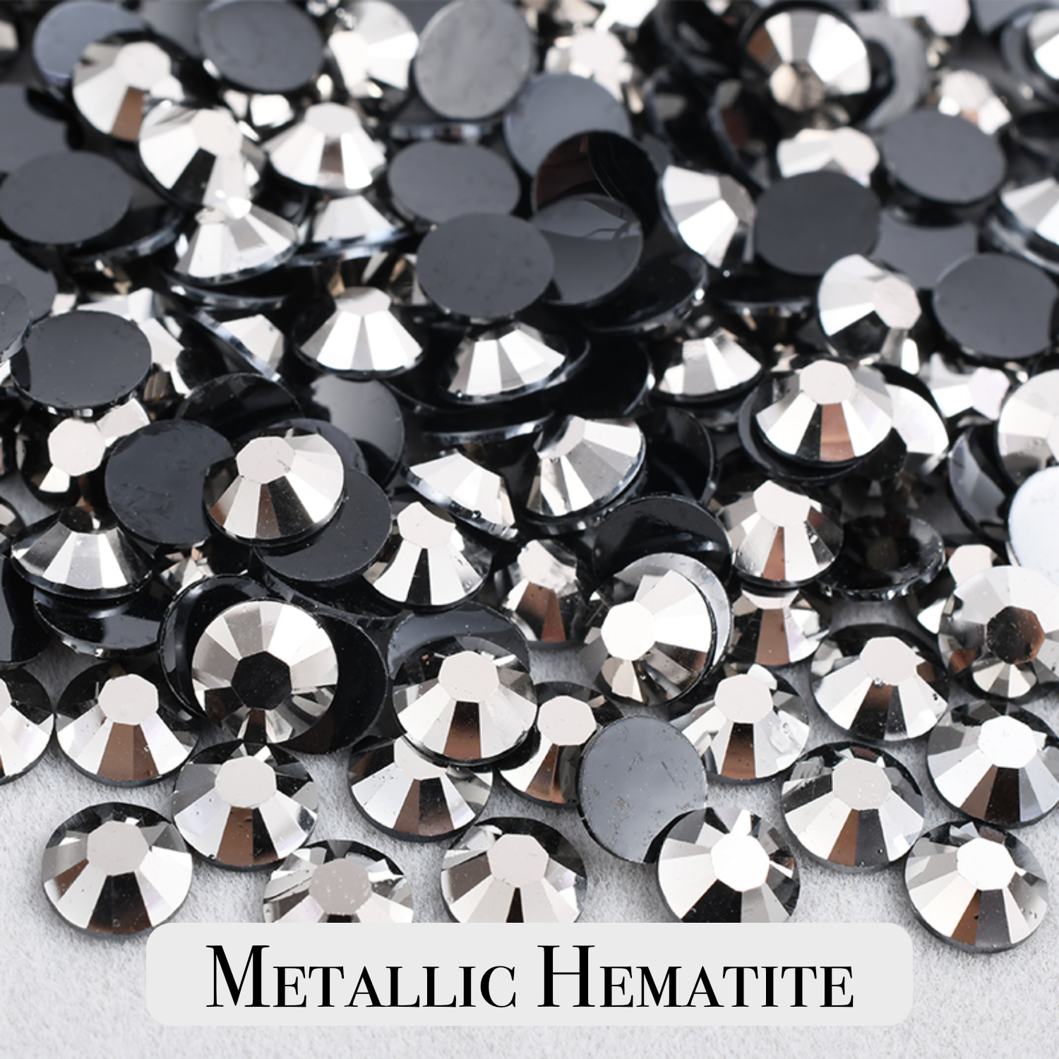 Metallic Resin Rhinestone Scoops