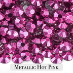 Metallic Resin Rhinestone Scoops