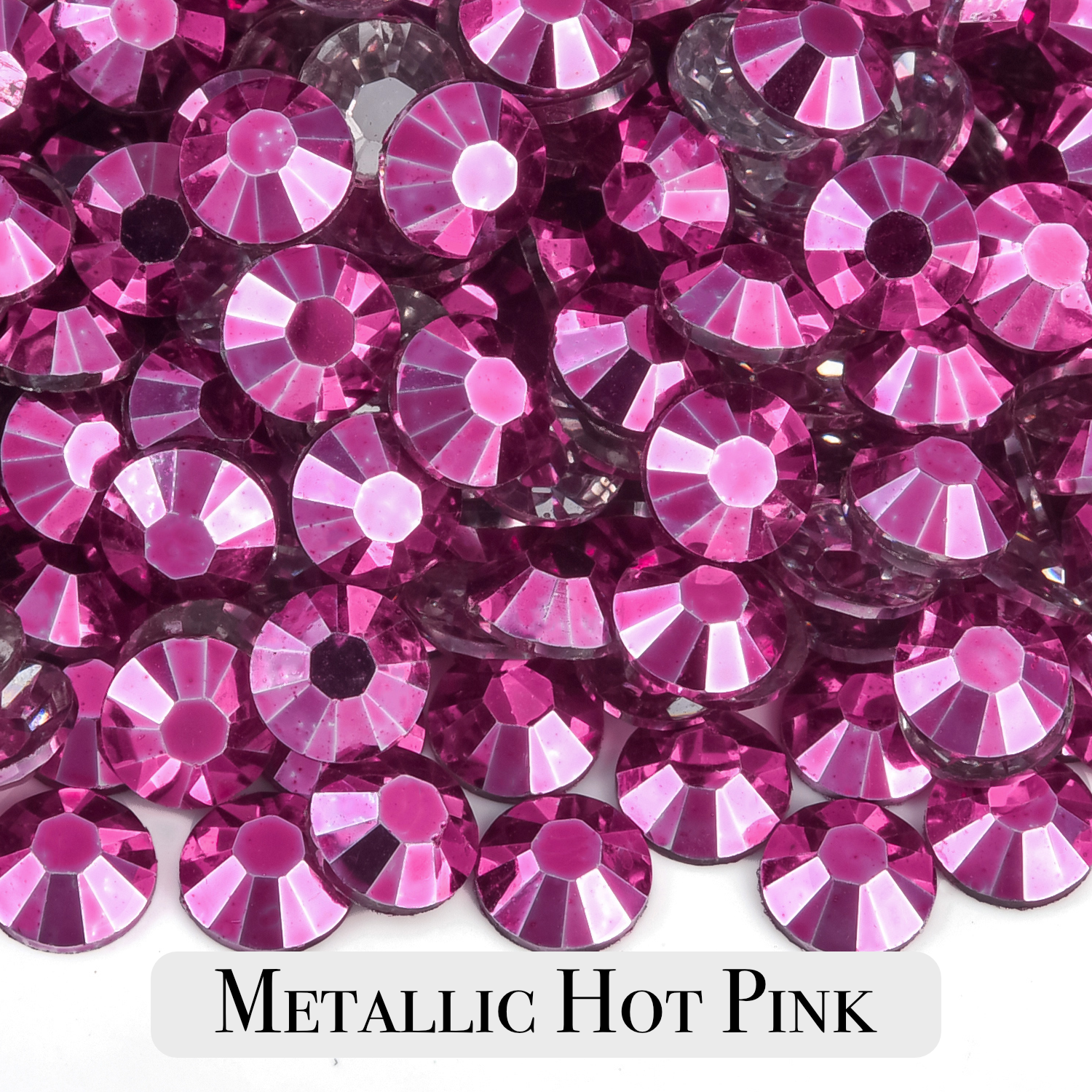 Metallic Resin Rhinestone Scoops